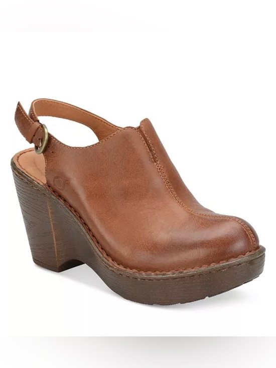 Born Shoes - Born Flowers sling back clogs brown size 6